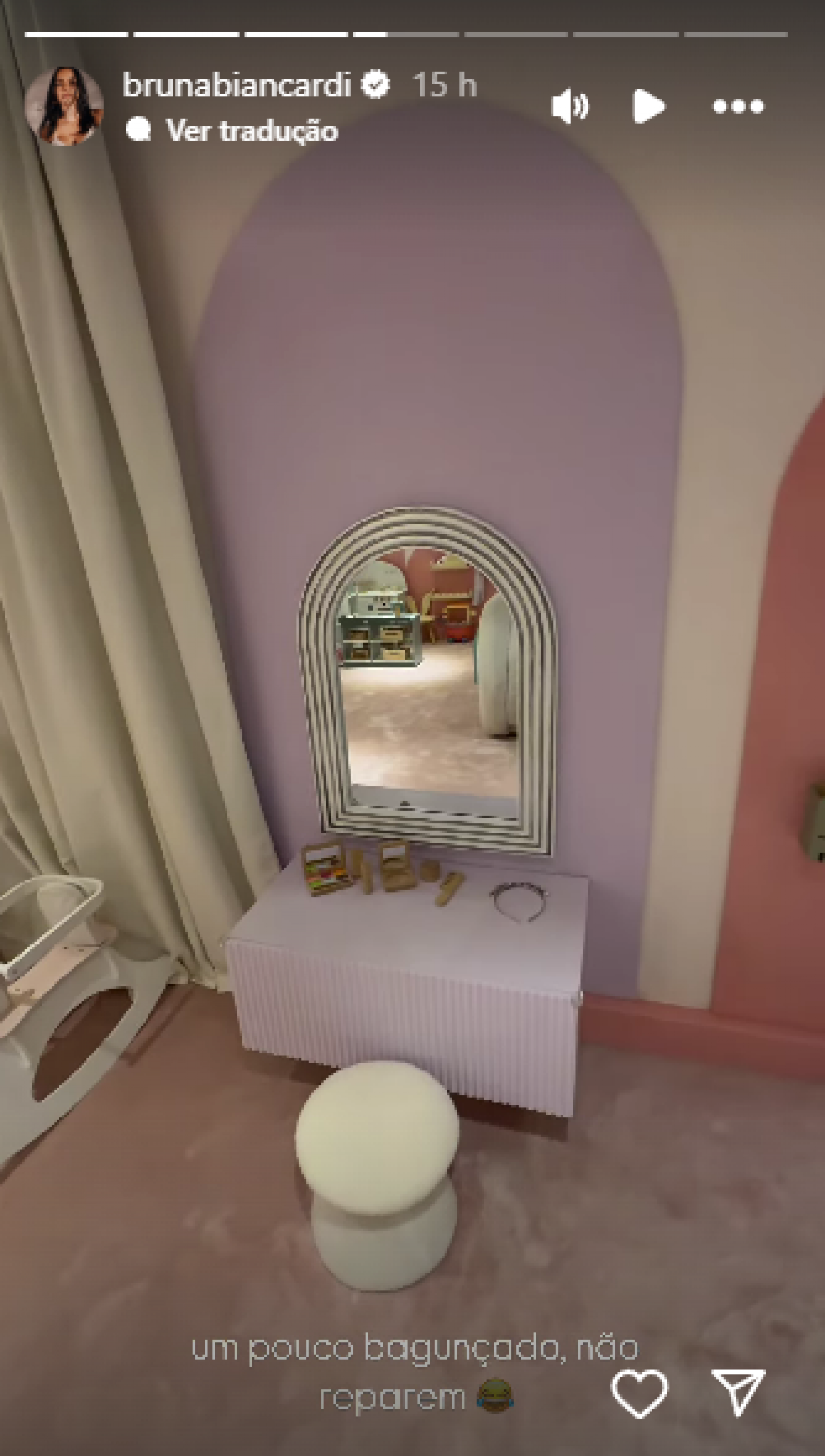 Bruna Biancardi mostra detalhes do quarto da filha na Arábia Saudita - Reprodução de vídeo / Instagram