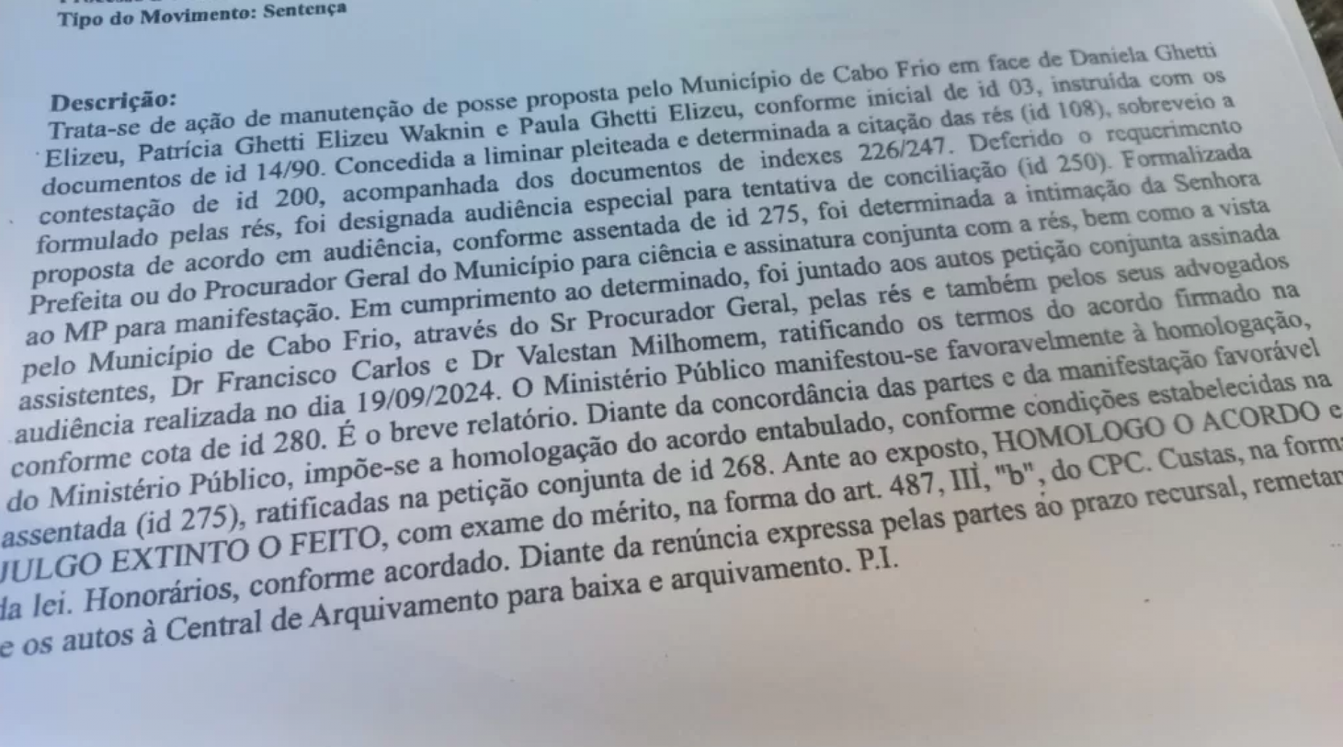 Doumento  - Reprodu&ccedil;&atilde;o/Rede social 