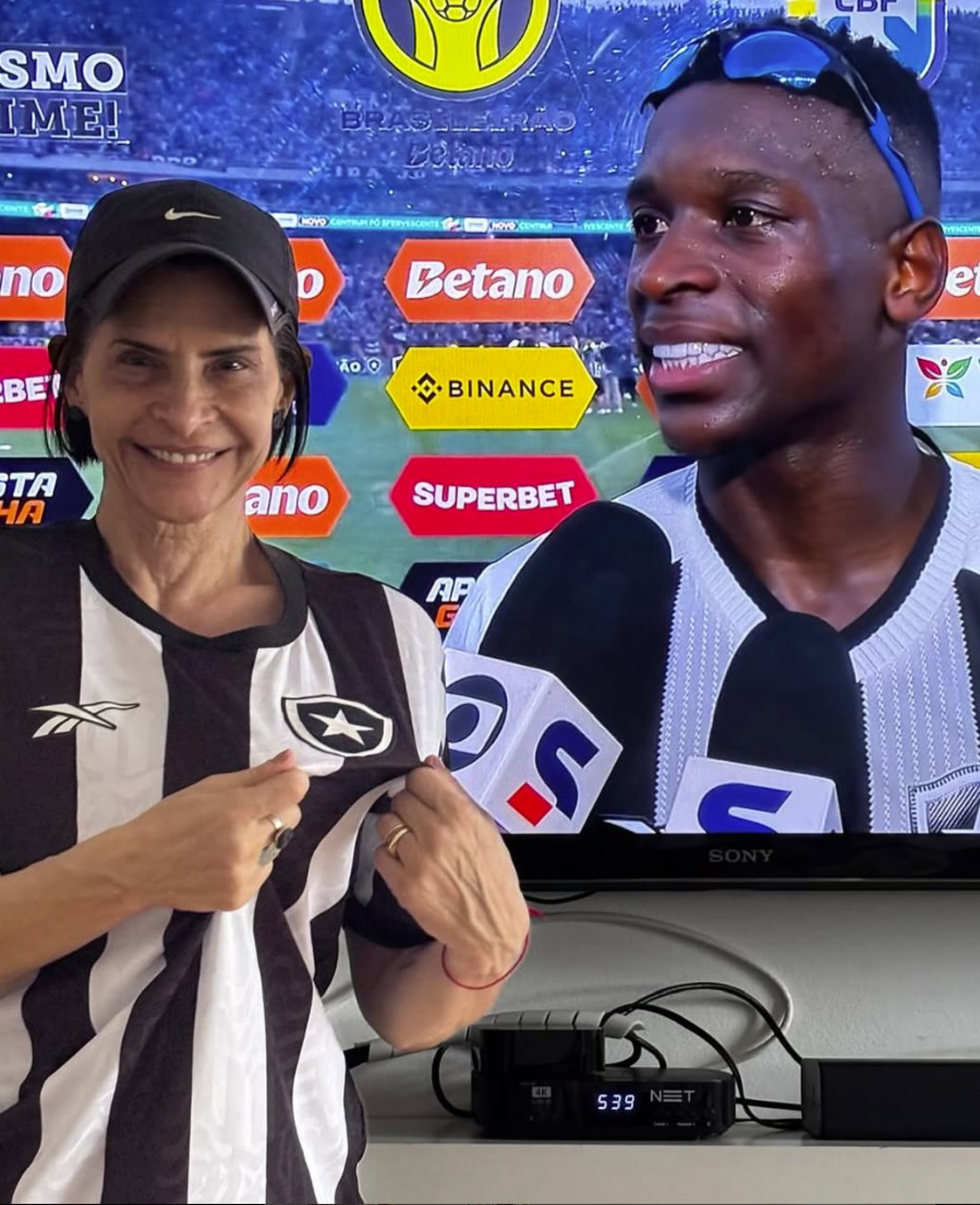 Marina Lima celebra vitória do Botafogo  - reprodução Instagram