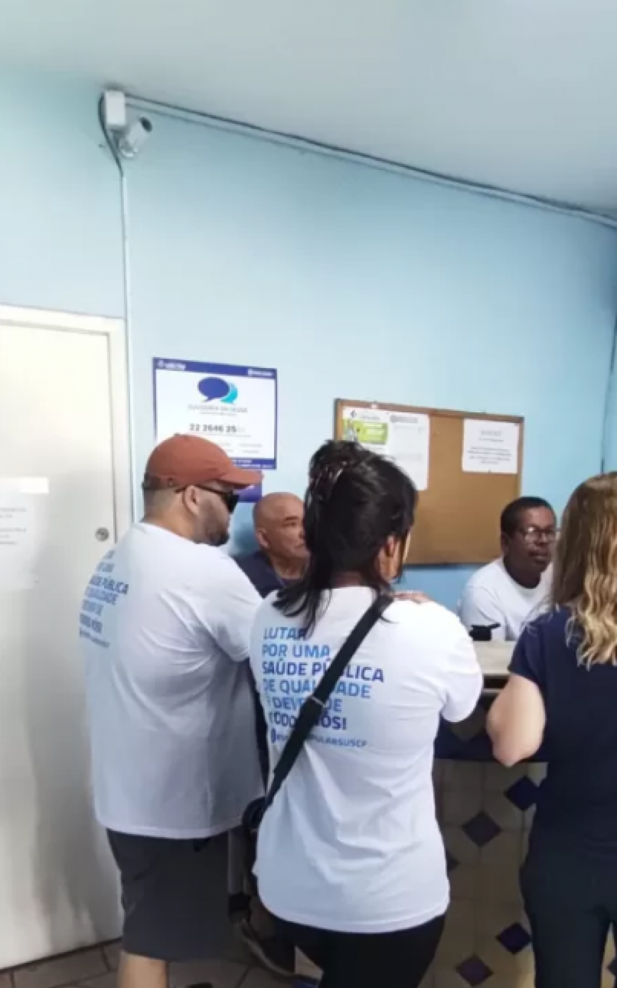 Trabalhadores da saúde protestam