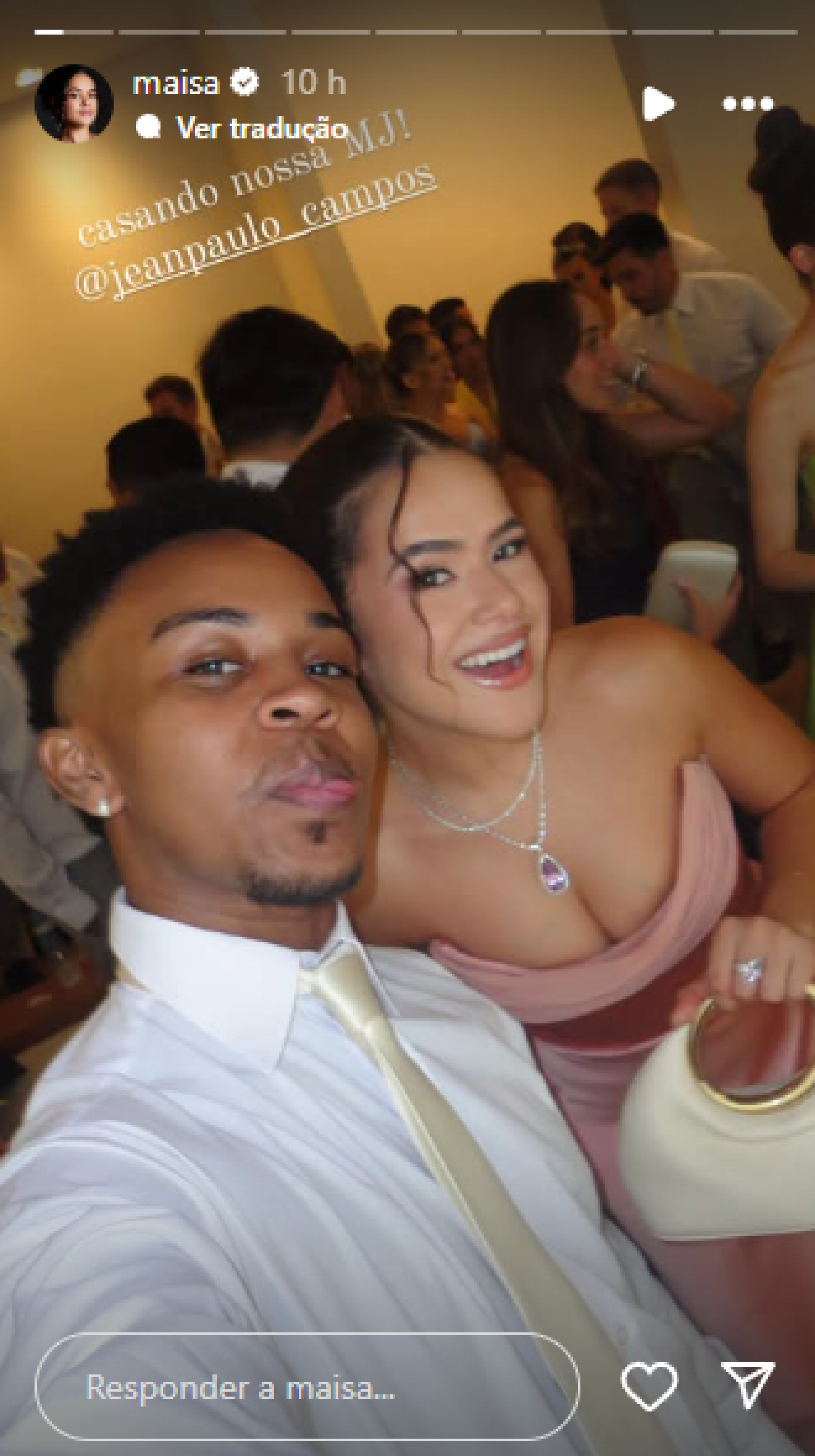 Maisa e Jean Paulo são padrinhos do casamento de Larissa Manoela e André Luiz Frambach - Reprodução de vídeo / Instagram