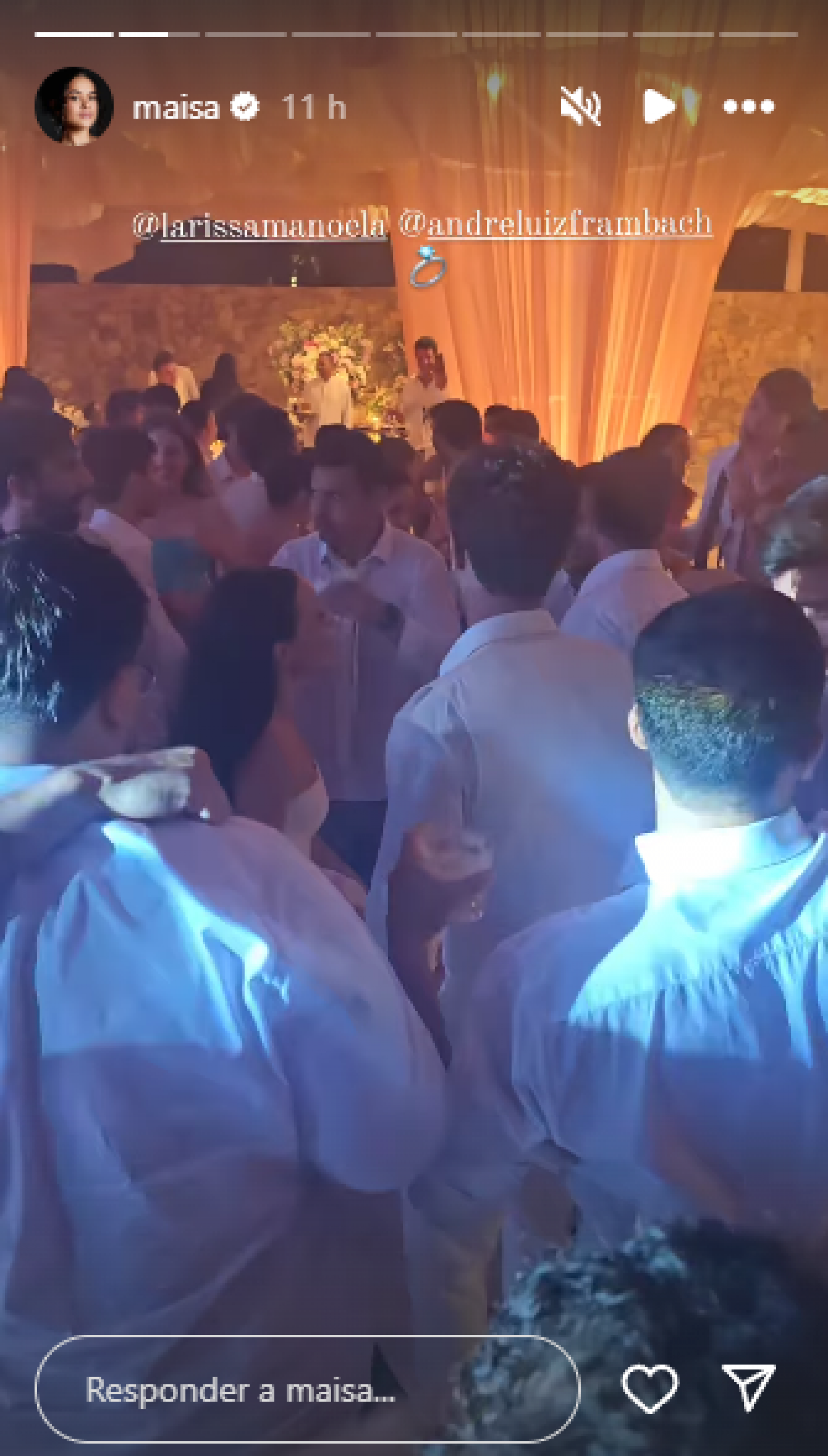 Maisa mostra cliques do casamento de Larissa Manoela e André Luiz Frambach - Reprodução de vídeo / Instagram