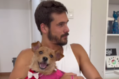 Nicolas Prattes adota cadela resgatada: 'Já é muito amada'