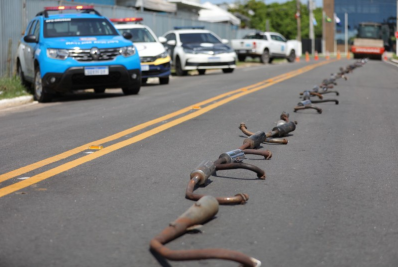 Ação estratégica de segurança combate motos barulhentas e destrói torbais