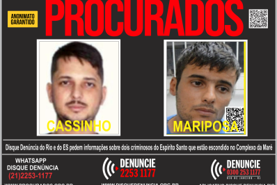 Disque Denúncia divulga cartaz para encontrar bandidos ligados ao TCP