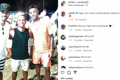 Torcedores do Atlético-MG fazem campanha por Bruno Henrique e recuperam foto antiga