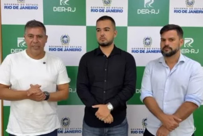 Prefeito e vice de Cabo Frio anunciam obras de iluminação e pavimentação na RJ-140