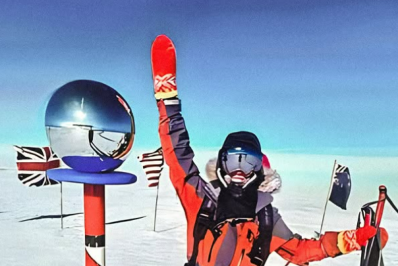 Norueguesa de 21 anos é a mais jovem a chegar sozinha ao Polo Sul