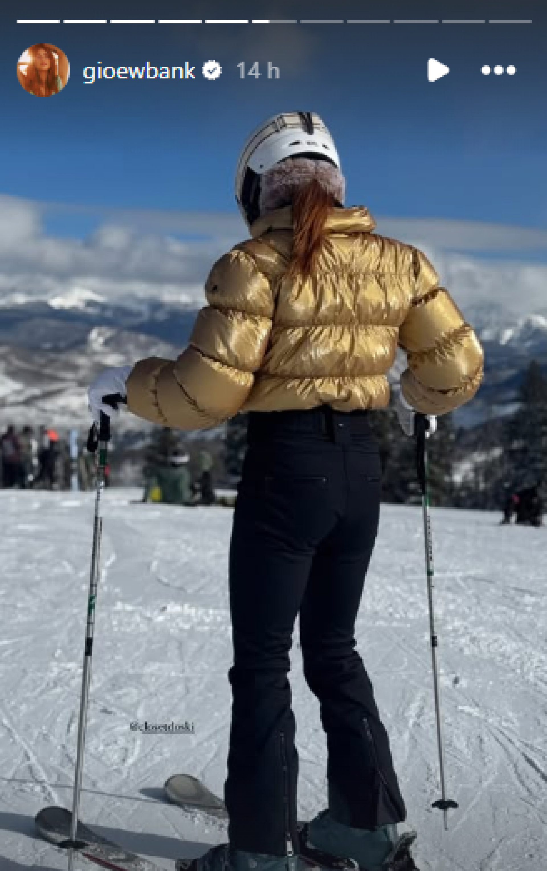 Giovanna Ewbank faz primeira aula de esqui - Reprodução de vídeo / Instagram