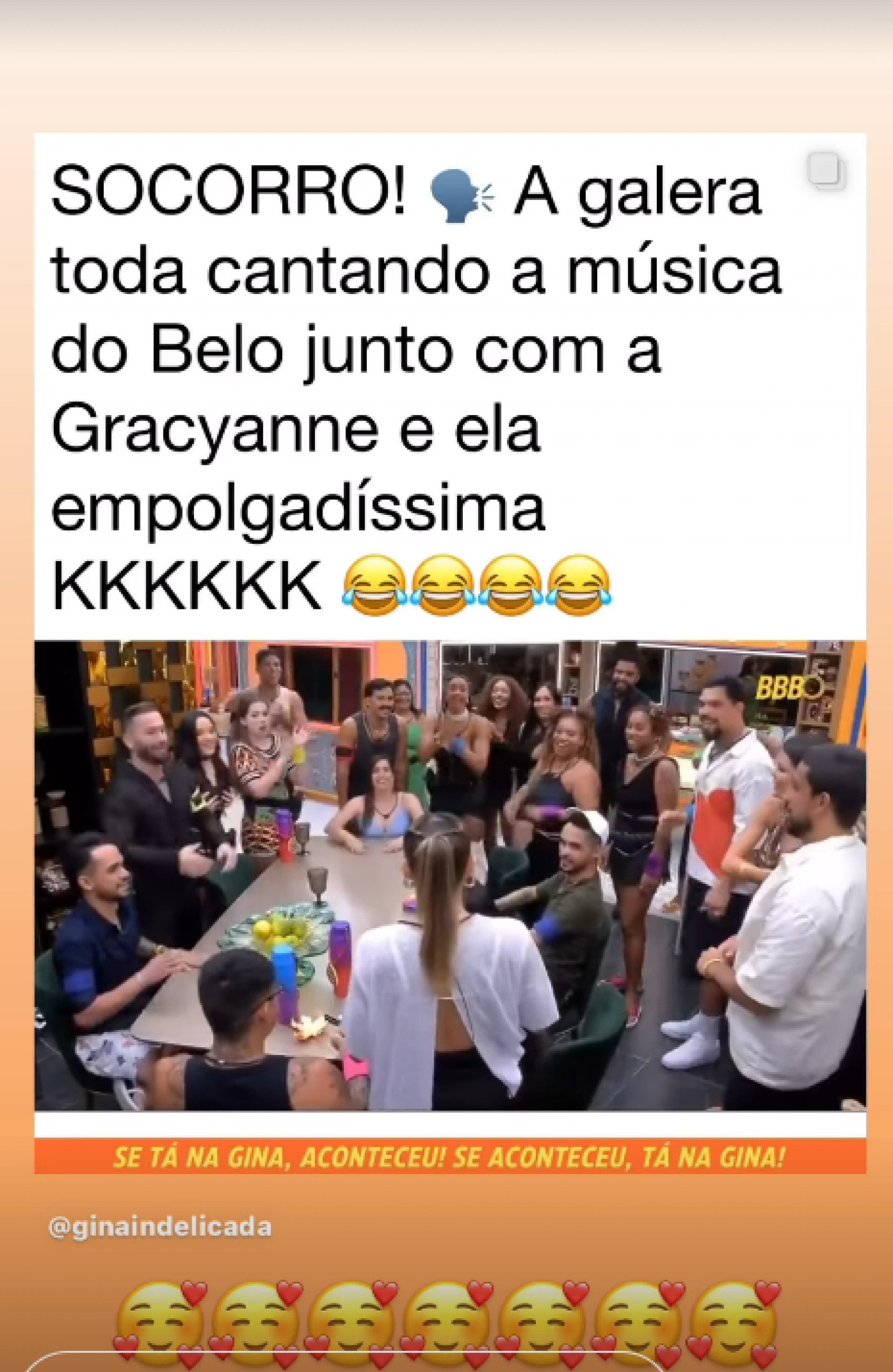 Belo reage a vídeo de Gracyanne cantando 'Derê' - Reprodução de vídeo