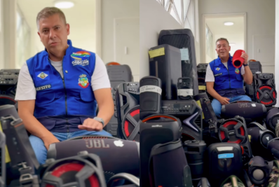 Prefeito de Cabo Frio viraliza na mídia nacional com paródia feita para alertar proibição de caixa de som na praia 