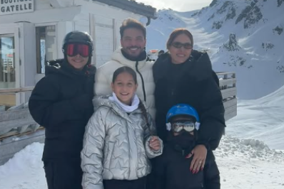 Wesley Safadão aproveita dia de esqui com a família