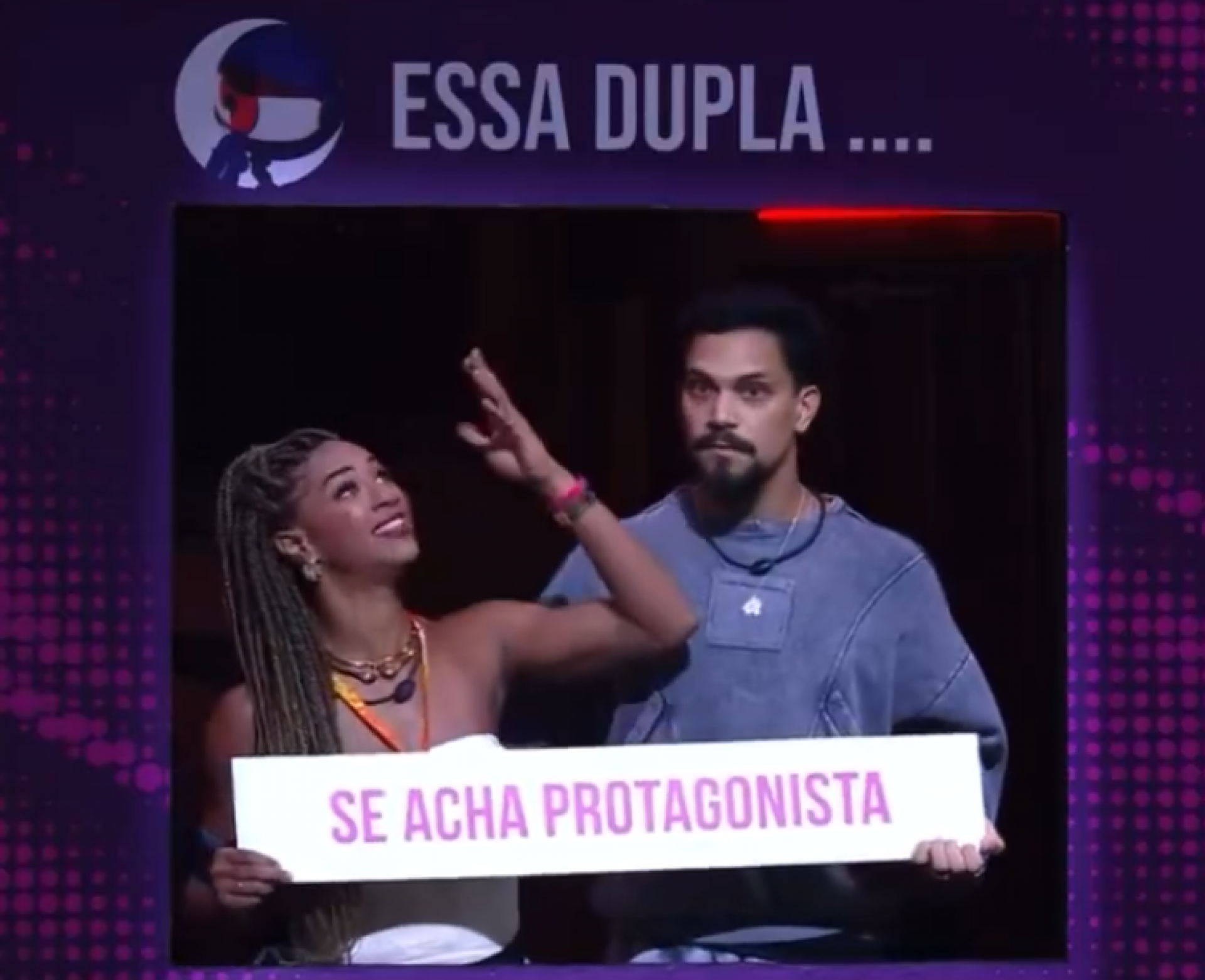 Aline e Vinícius no primeiro 'Sincerão' do 'BBB 25' - Reprodução de vídeo / X