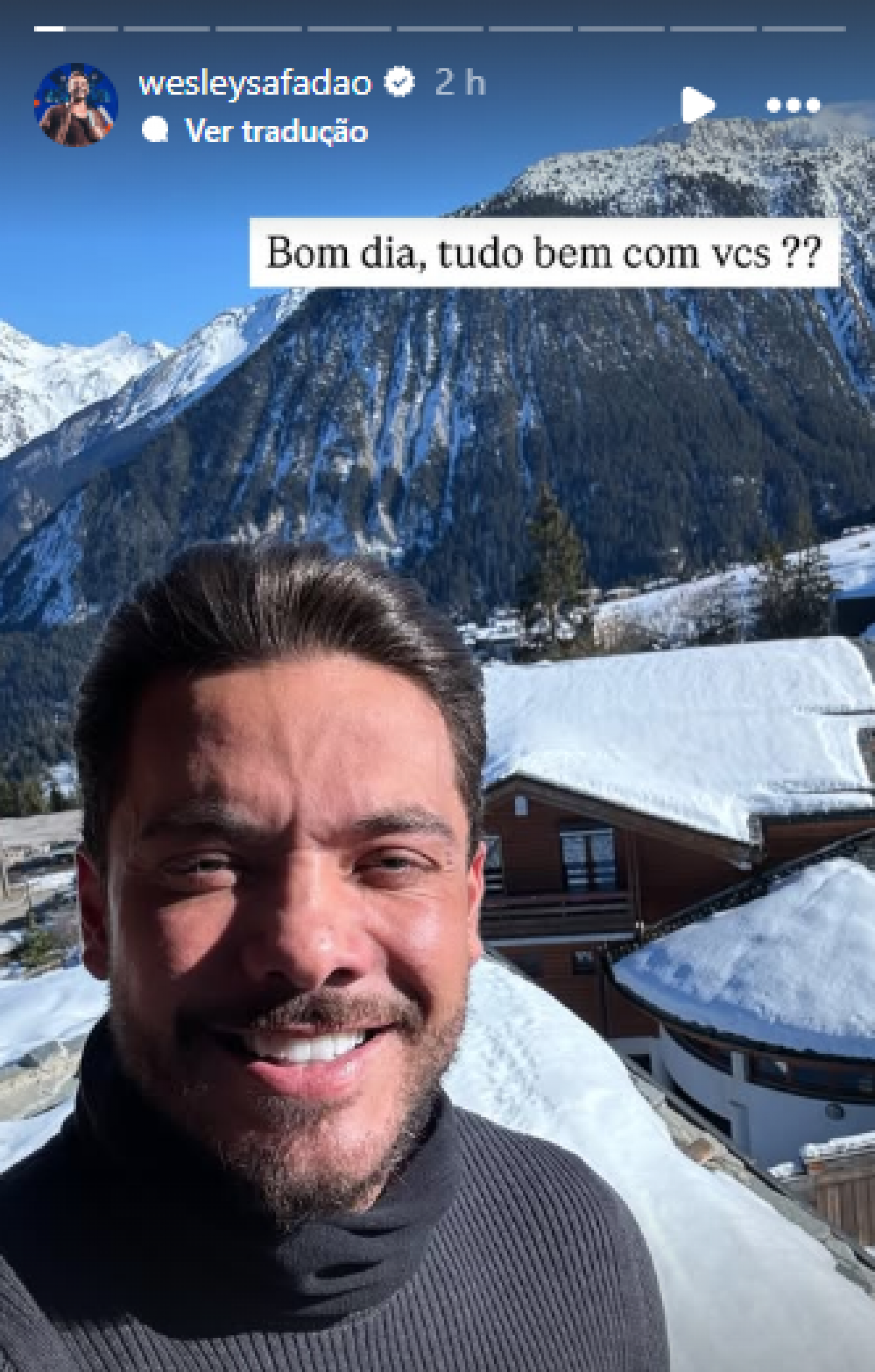 Wesley Safadão aproveita dia de esqui com a família
 - Reprodução / Instagram