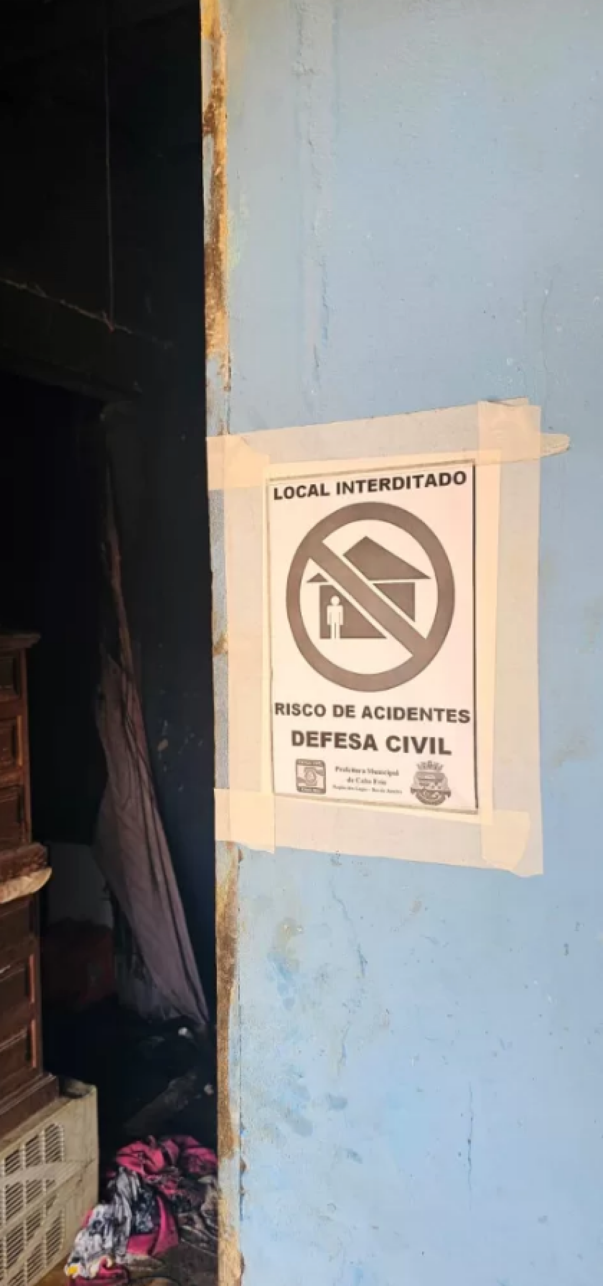 Defesa Civil interdita im&oacute;vel  - Ascom 