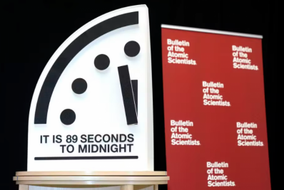 Relógio do Apocalipse se aproxima de meia-noite, marcando o maior risco de cataclismo na história
