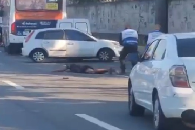 Criminoso é baleado ao tentar roubar caminhão na Avenida Brasil