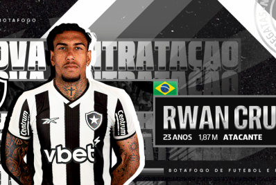 Botafogo anuncia contrato com Rwan Cruz até o fim de 2028
