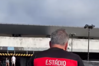 Landim usa camisa em alusão a estádio do Flamengo e pede pra torcida cobrar diretoria
