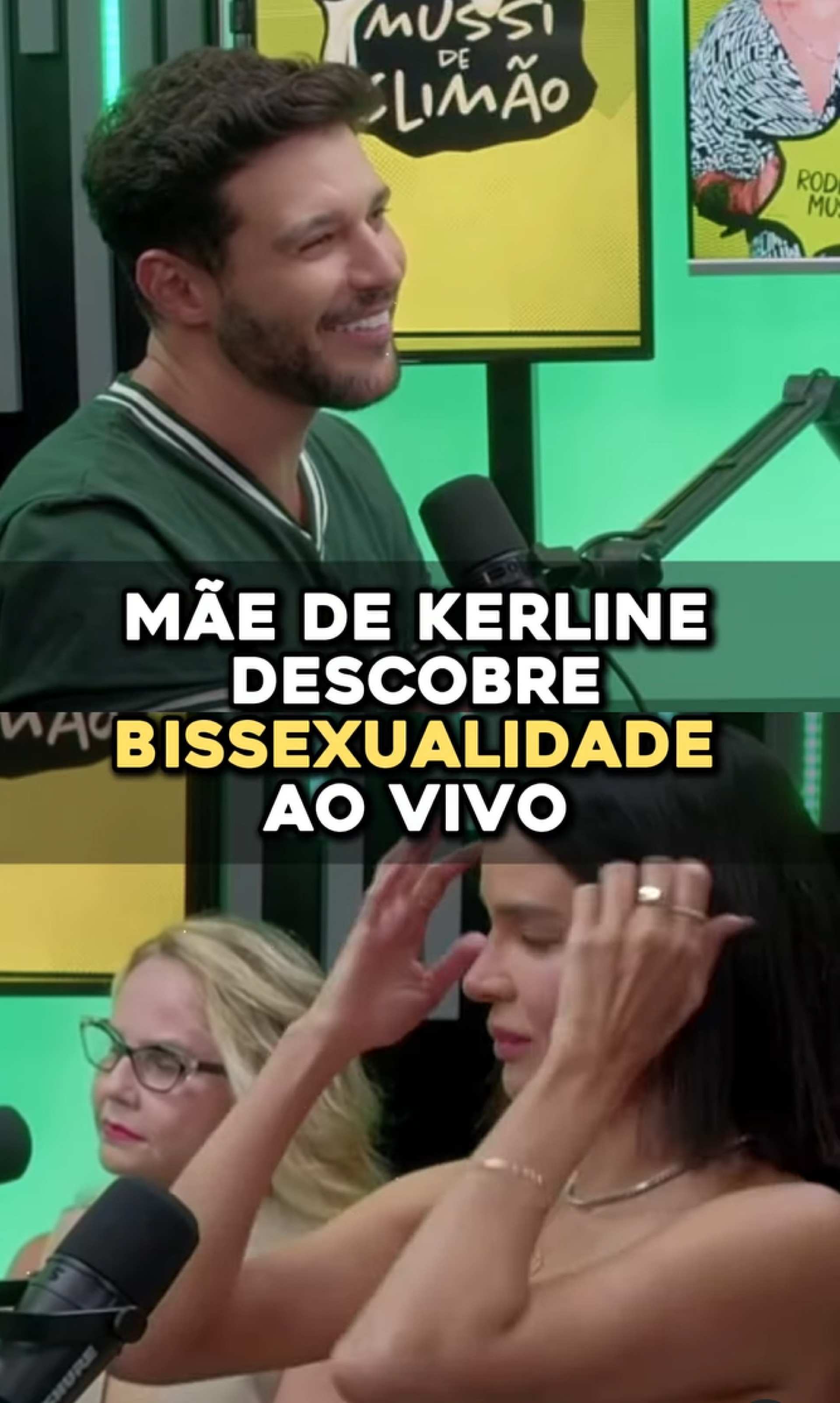 Momento tenso na live de Rodrigo Mussi: mãe de Kerline descobre ao vivo que filha é bissexual - reprodução Instagram