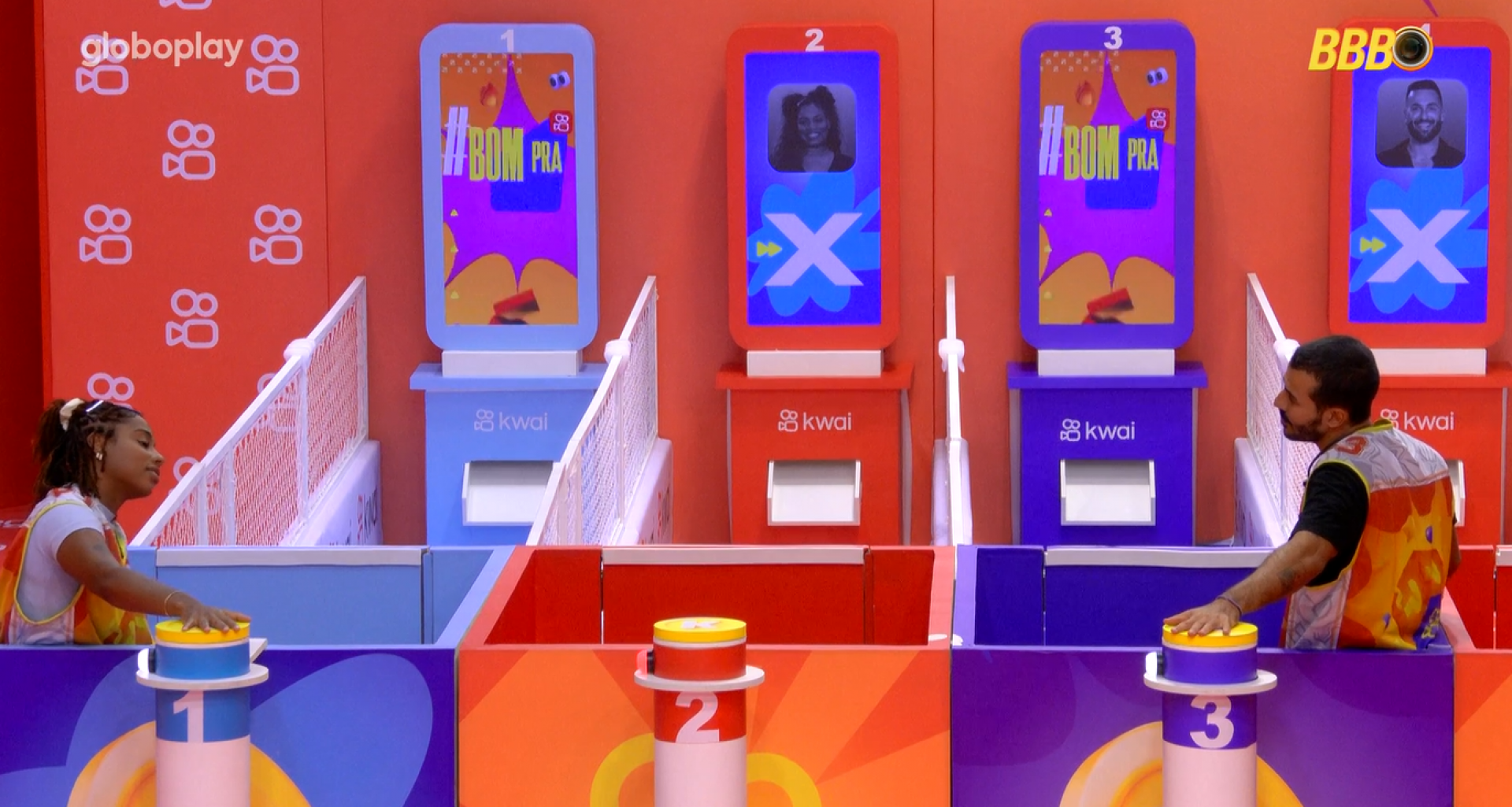 Thamires e Mateus durante a prova do líder - Reprodução de vídeo