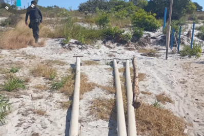 Materiais de obra irregular são apreendidos durante fiscalização em Arraial 