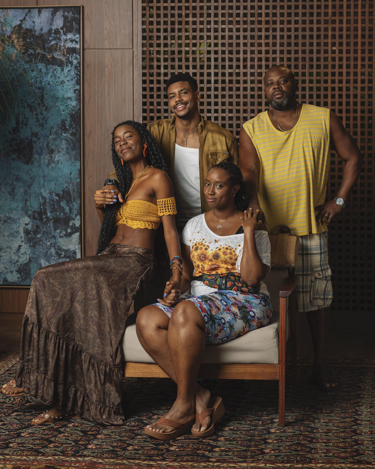 Mania de Você: Dhu (Ivy Souza), Edmilson (Érico Brás), Lorena (Liza del Dala) e Iarley (Lucas Wickhaus). - Manoella Mello / TV Globo