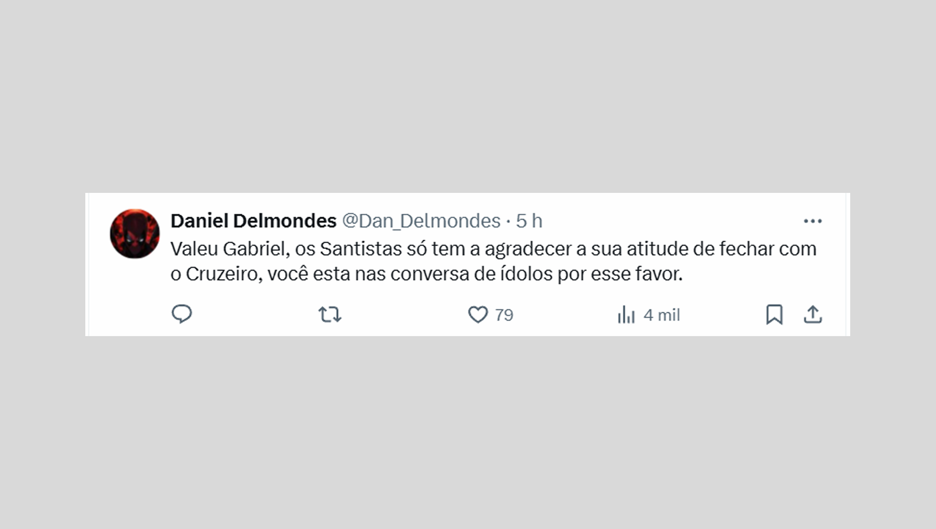 Torcedores, especialmente de Cruzeiro e Flamengo, comentaram postagem de Gabigol após eliminação do Cruzeiro - Reprodução de redes sociais