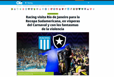 Cartilha para torcida do Racing no Rio tem 'não falar espanhol' e 'não confiar' na PM