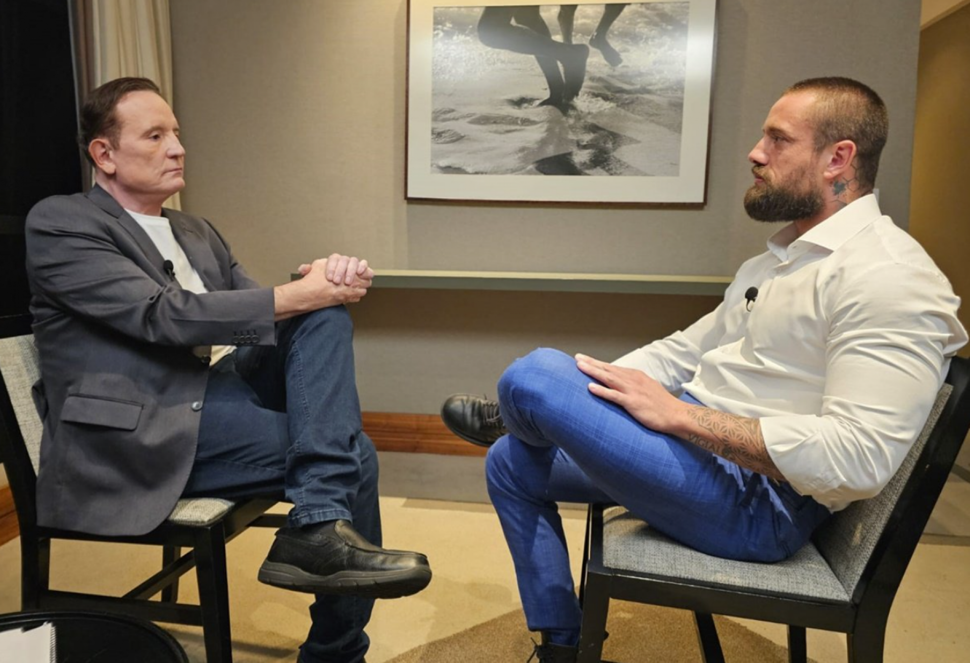 Rafael Cardoso em entrevista para Roberto Cabrini  - Divulgação | Record