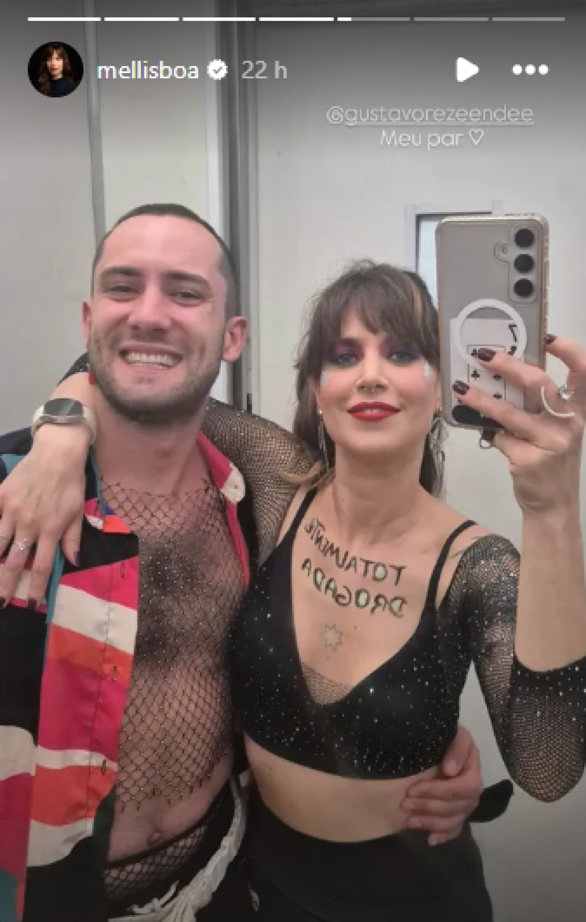 Mel Lisboa e o novo namorado, Gustavo Rezende  - Reprodução / Instagram