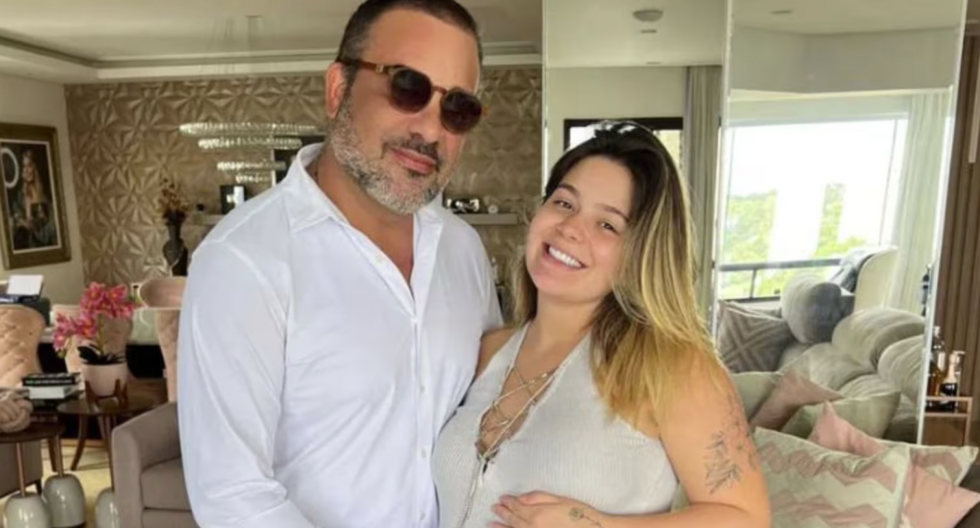 Pai de Viih Tube encontra o neto após desentendimento familiar  - reprodução Instagram