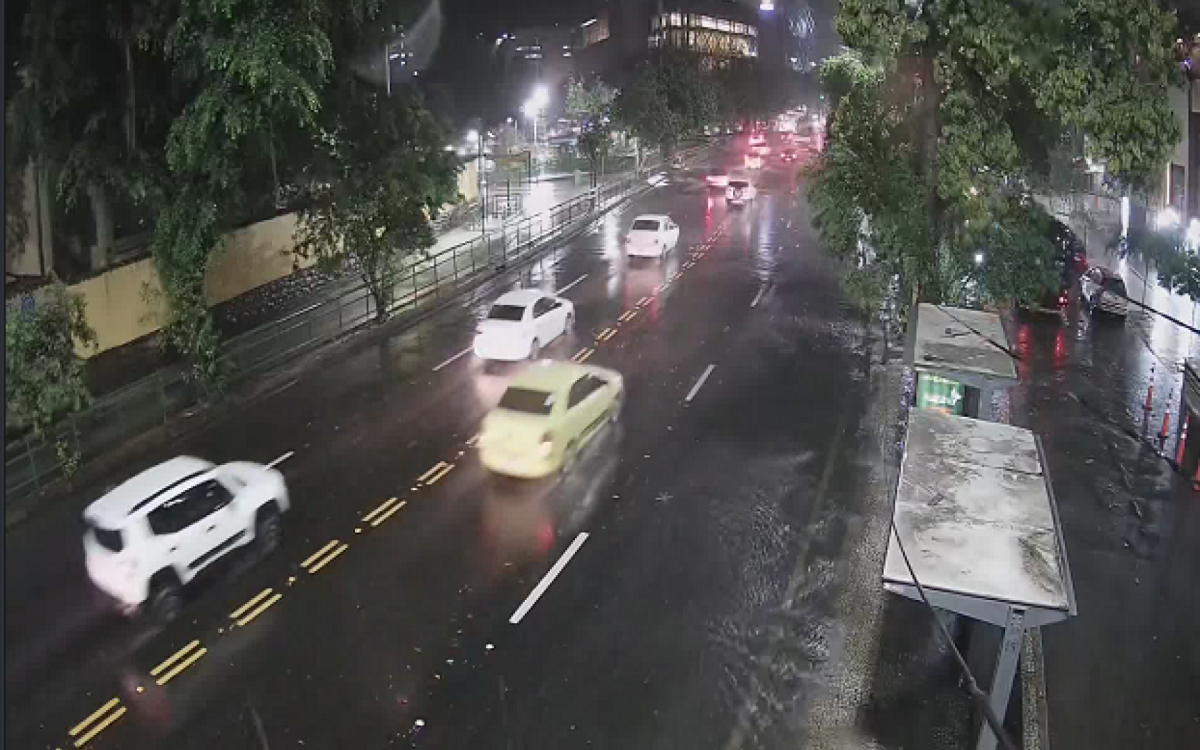 Chuva forte foi registrada na Lagoa Rodrigo de Freitas