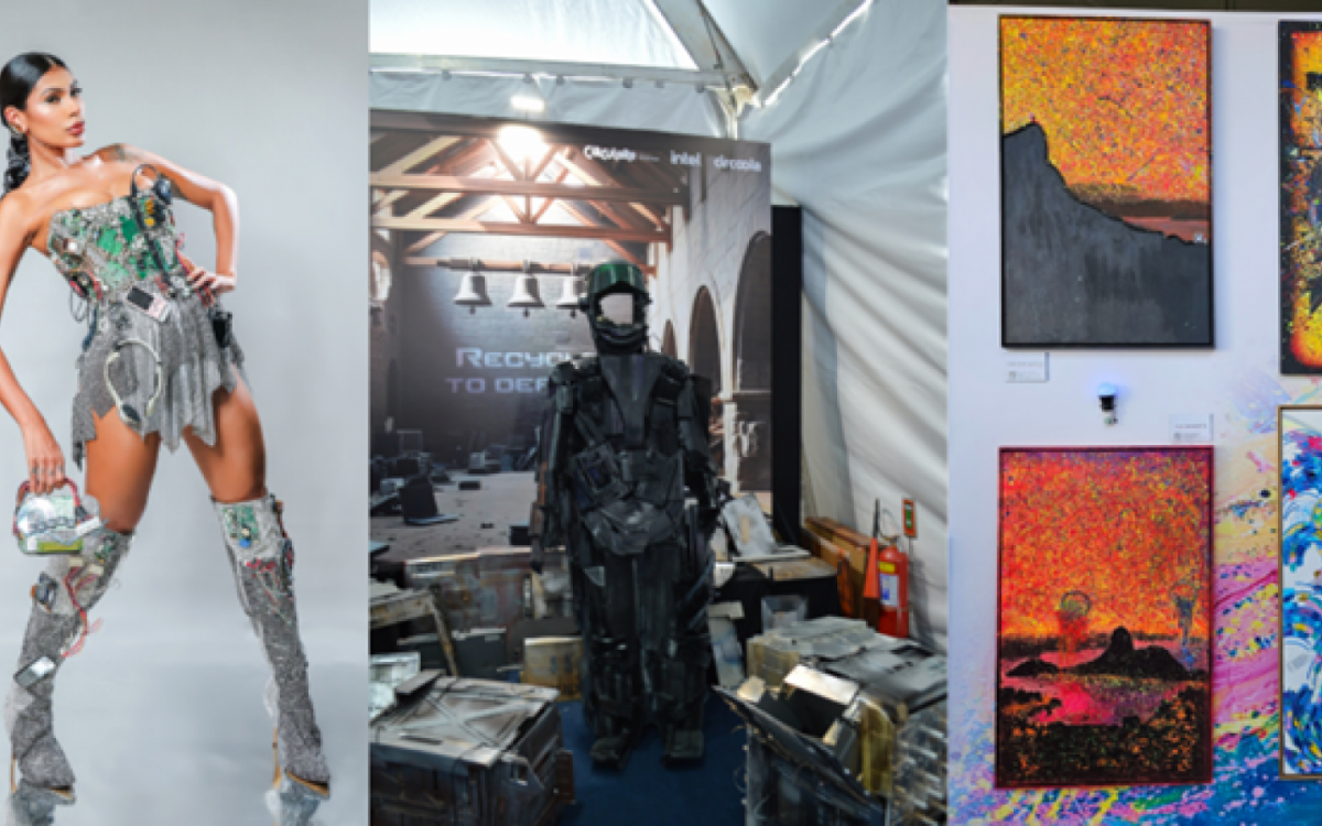 Projetos feitos a partir de materiais eletrônicos reciclados pelo Circoola