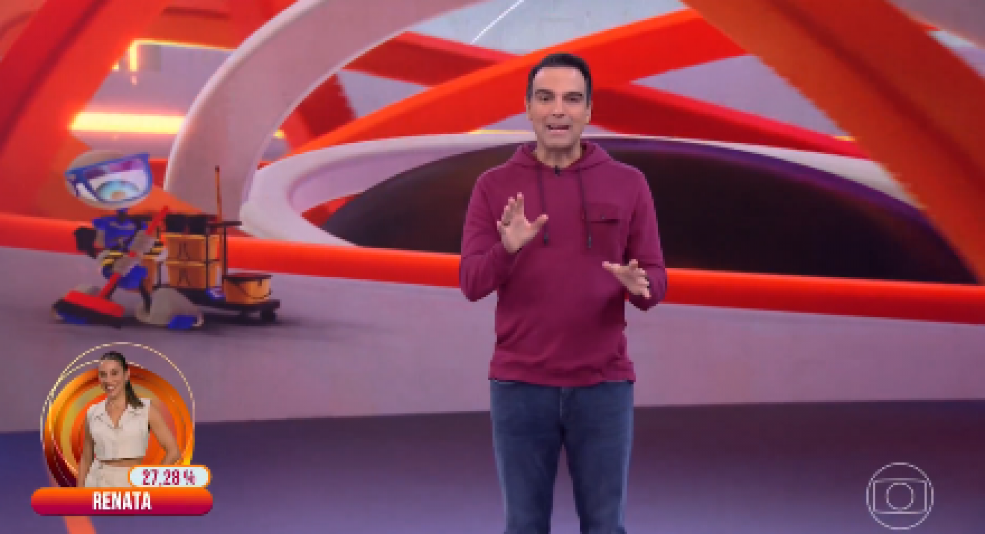 BBB 25: Tadeu Schmidt anuncia que Renata vai para a 'Vitrine do Seu Fifi' - Reprodução de vídeo / X
