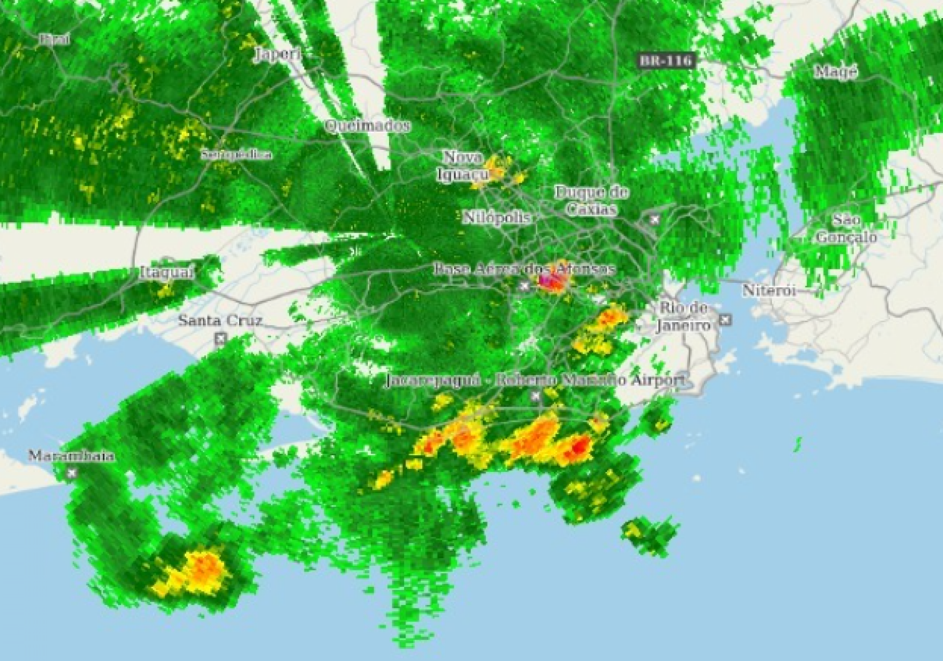 Chuva cai sobre boa parte do Rio de Janeiro, nesta quinta-feira (13) - Reprodução / Centro de Operações Rio