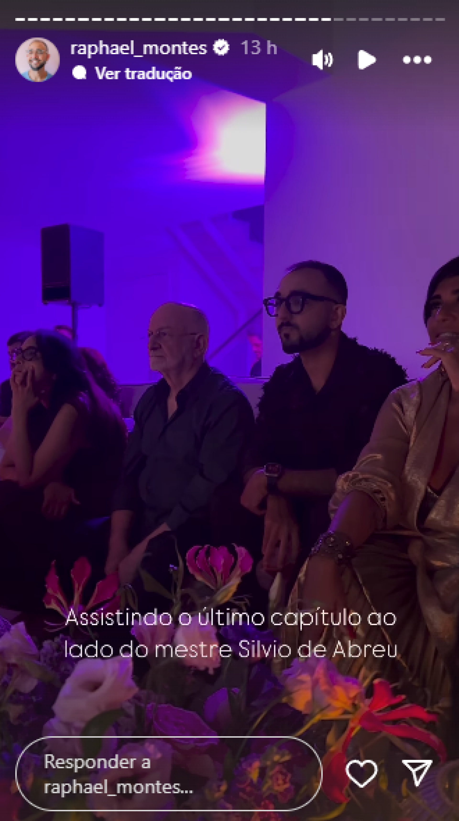 Autor de 'Beleza Fatal', Raphael Montes assiste último capítulo da novela com Silvio de Abreu - Reprodução de vídeo / Instagram