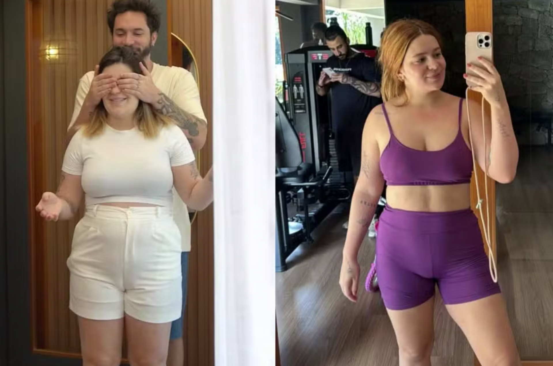 Antes e depois de Viih Tube - reprodução Instagram