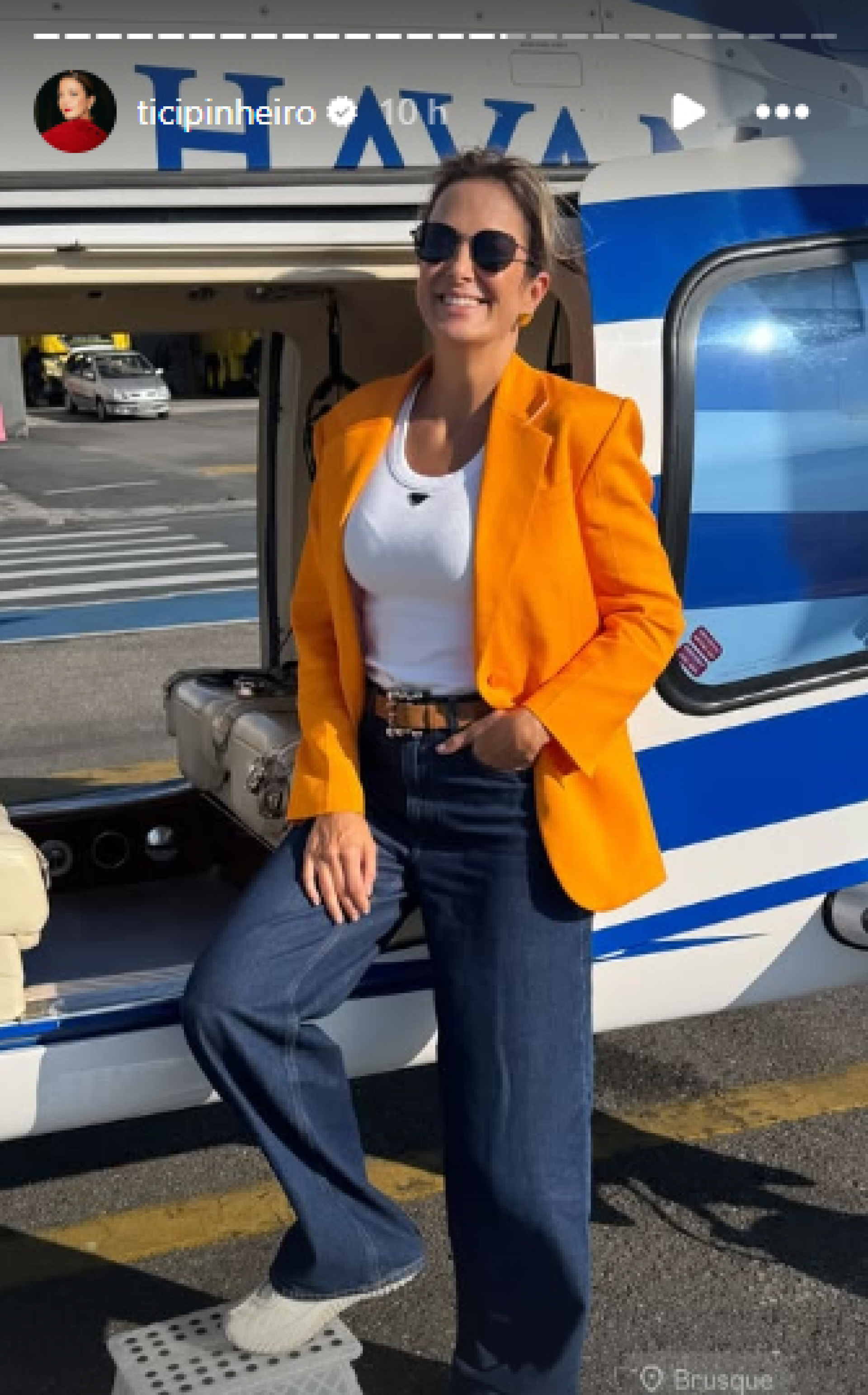 Ticiane Pinheiro mostra viagem de helic&oacute;ptero para Santa Catarina - Reprodu&ccedil;&atilde;o / Instagram