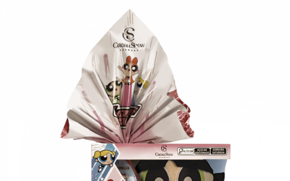 Ovo das Meninas Superpoderosas de 170g custa R$124,99 no site da Cacau Show - Reprodução / Cacau Show