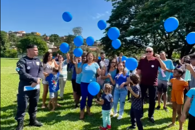20º Batalhão da PM promove a 1ª Marcha Azul de Conscientização ao Autismo