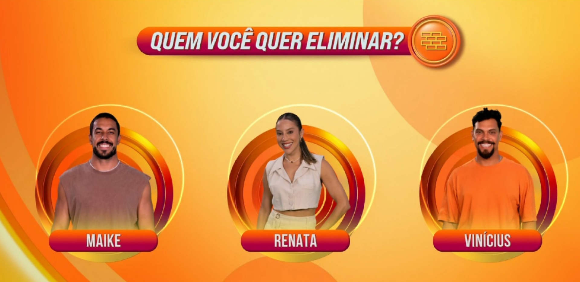 Maike, Renata e Vinicius estão no Paredão do 'BBB 25' - Reprodução / X