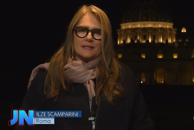Ilze Scamparini conquista as redes com cobertura no Vaticano