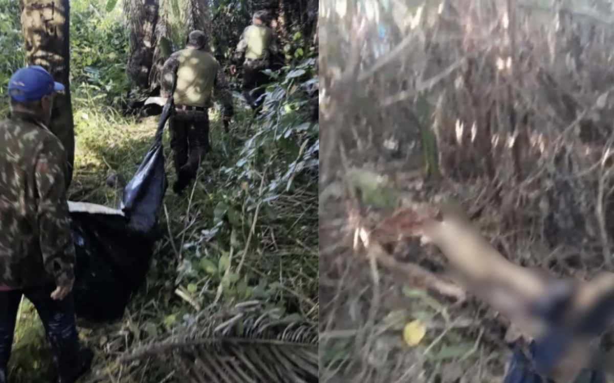 A equipe de busca foi atacada pela on&ccedil;a-pintada na toca onde os restos mortais de Jorge Avalo foram encontrados - Reprodu&ccedil;&atilde;o / PMA