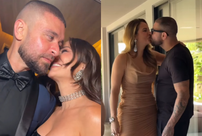 Paolla Oliveira presta homenagem a Diogo Nogueira em aniversário de 44 anos do sambista