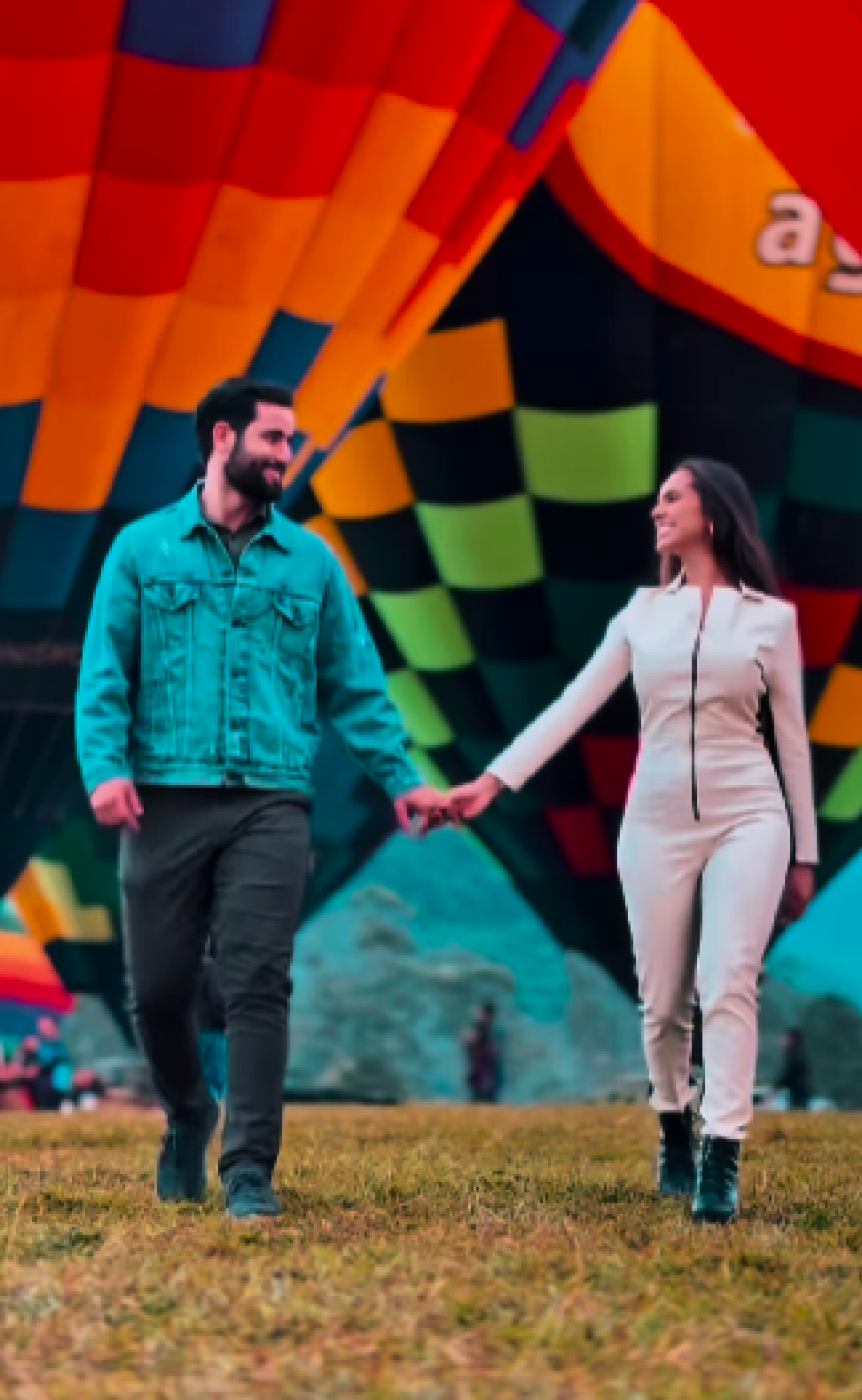 Ex-BBB Matteus Amaral aproveita passeio de balão com nova namorada, Anna Julia Ferreira - Reprodução de vídeo / Instagram