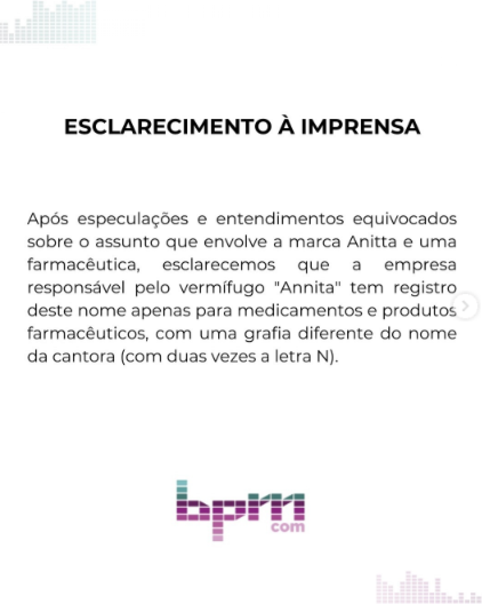 Anitta se pronuncia sobre uso de nome por empresa farmacêutica - Reprodução / Instagram