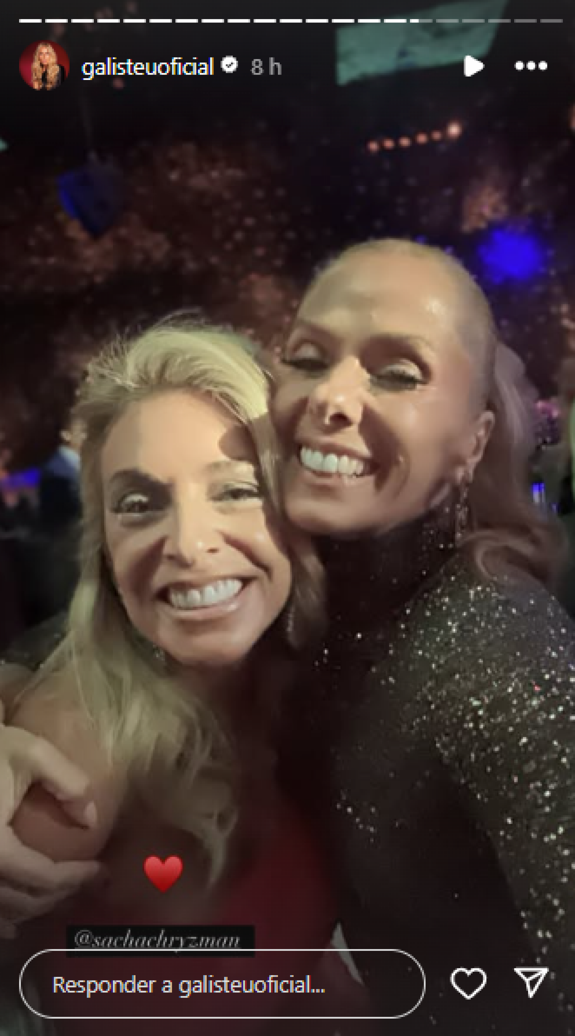 Sacha Chryzman e Adriane Galisteu marcam presença na renovação de votos de Ana Paula Siebert e Roberto Justus - Reprodução / Instagram