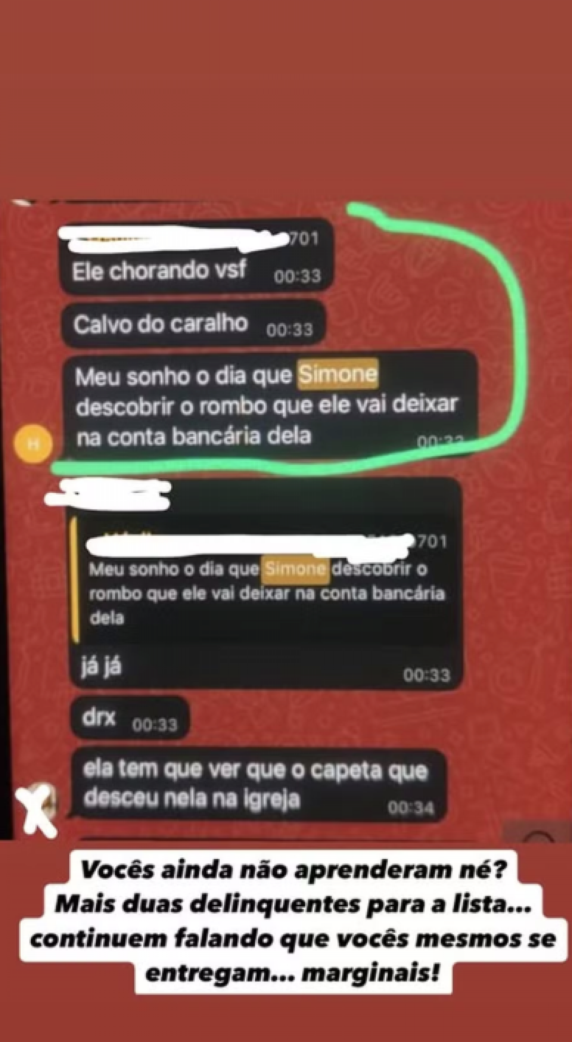 Kaká Diniz expõe ataques contra Simone Mendes - reprodução Instagram