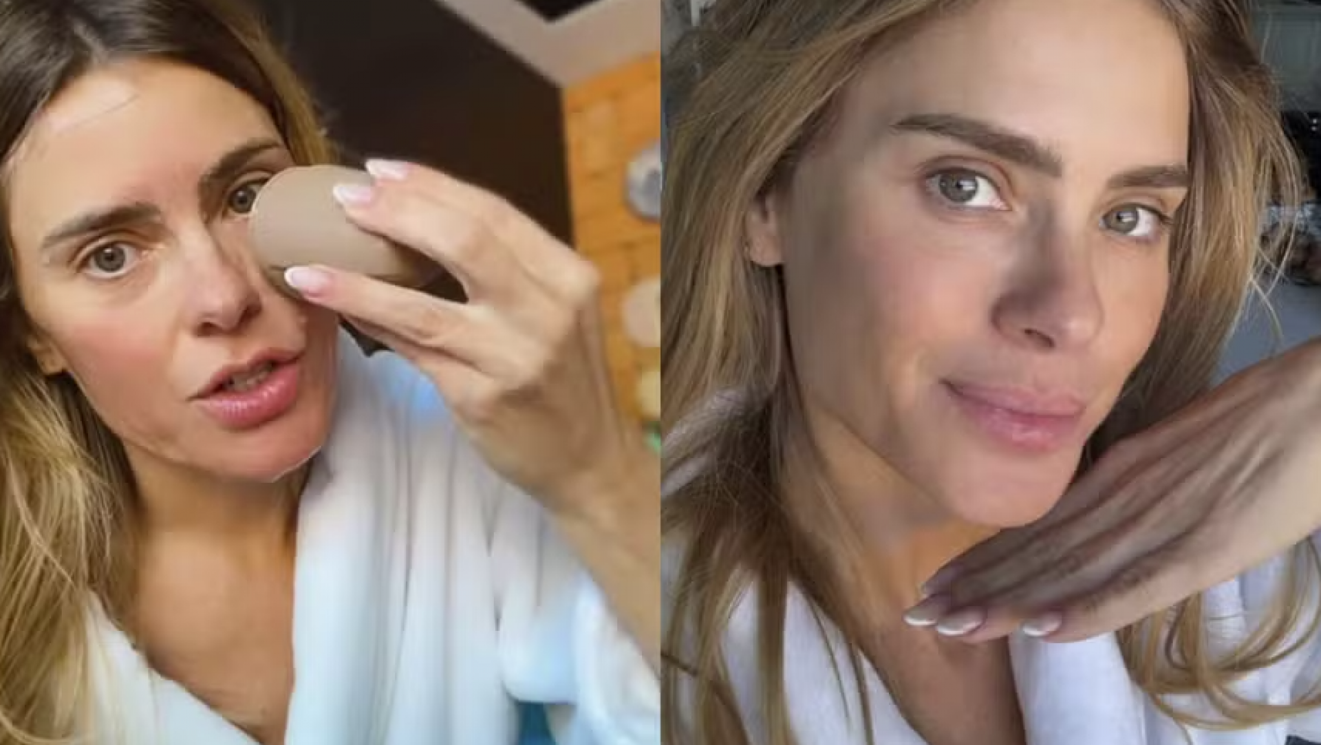 Carolina Dieckmann revela truque com gelo no rosto e mostra resultado sem filtro - reprodução Instagram